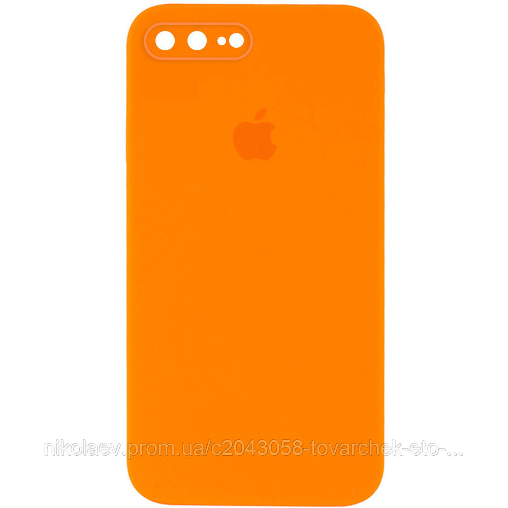 

Чехол Silicone Case Square Full Camera Protective (AA) для Apple iPhone 7 plus / 8 plus (5.5"), Оранжевый / bright orange