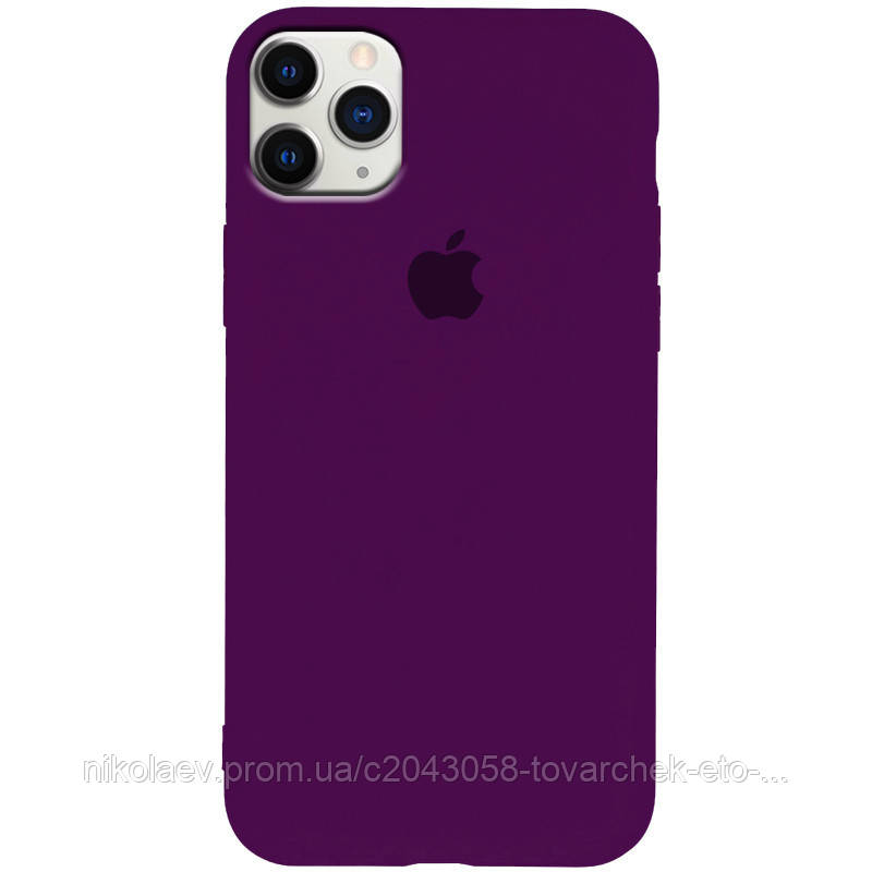 

Чехол Silicone Case Slim Full Protective для Apple iPhone 11 Pro Max (6.5"), Фиолетовый / grape