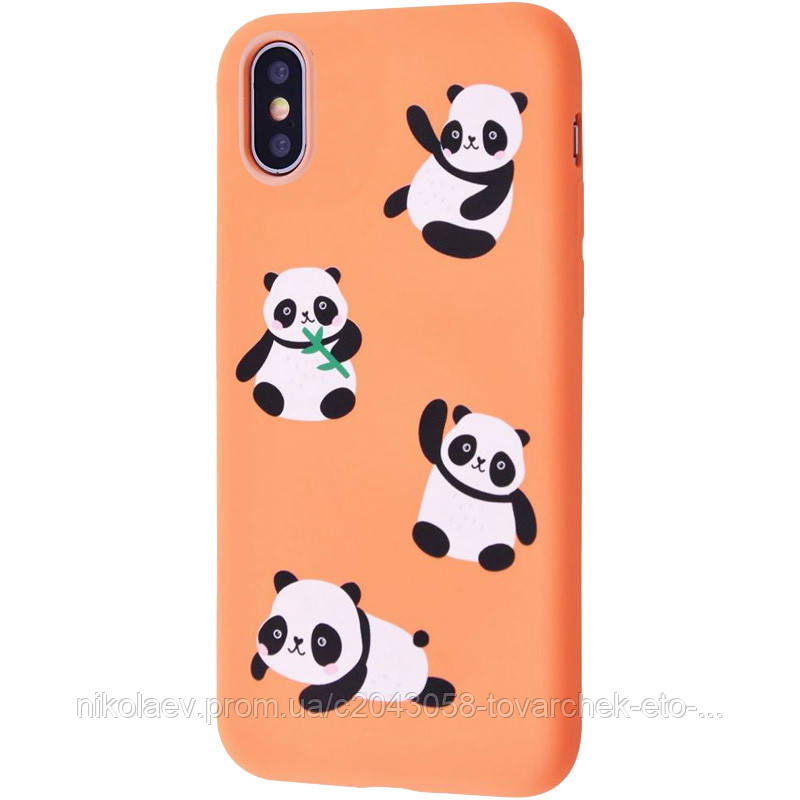 

TPU чехол WAVE Fancy для Apple iPhone XS Max (6.5"), Panda / peach