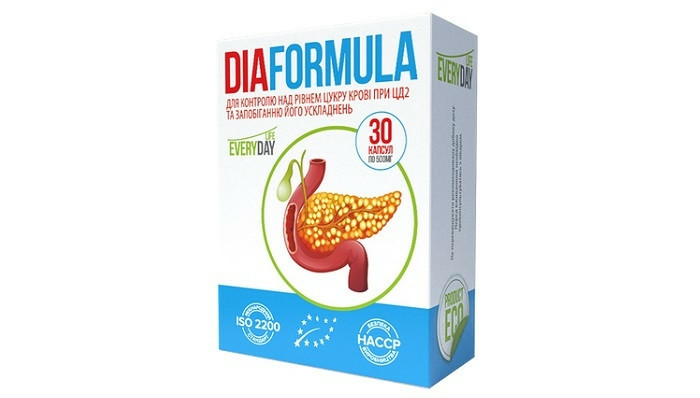 

Diaformula Диаформула - капсули від діабету