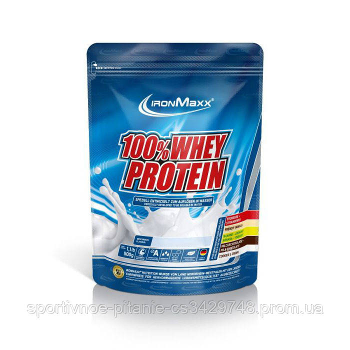 

Протеин Ironmaxx 100% Whey Protein, 500 грамм Печенье крем