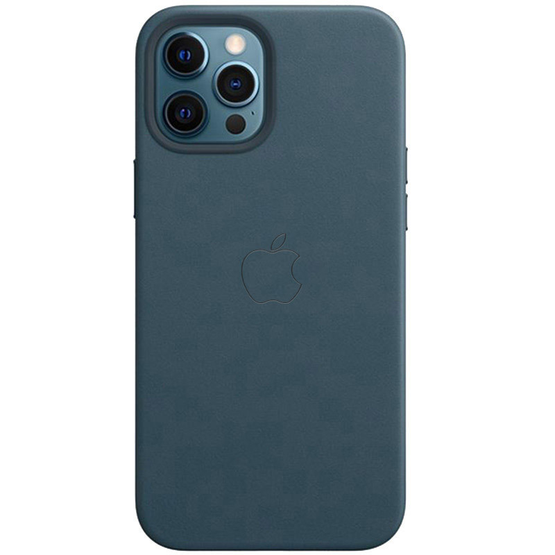 

Кожаный чехол Leather Case (AAA) with MagSafe and Animation для Apple iPhone 12 Pro / 12 (6.1"), Indigo blue