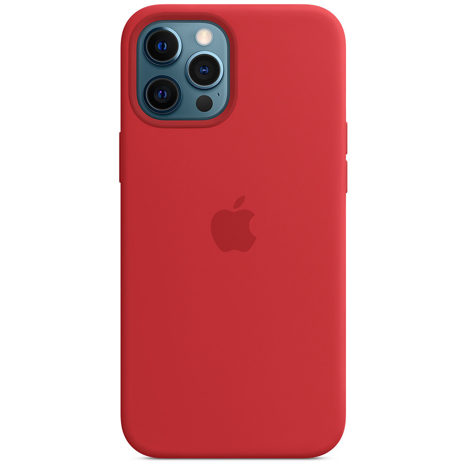 

Чехол Silicone case (AAA) full with Magsafe and Animation для Apple iPhone 12 Pro / 12 (6.1"), Красный / red