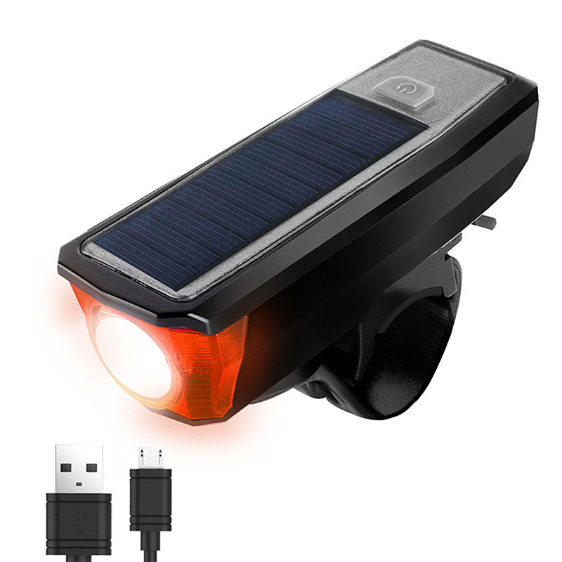 

Велосипедная фара West Biking HJ-052 0701182 Black с солнечной панелью выносной кнопкой водонепроницаемая