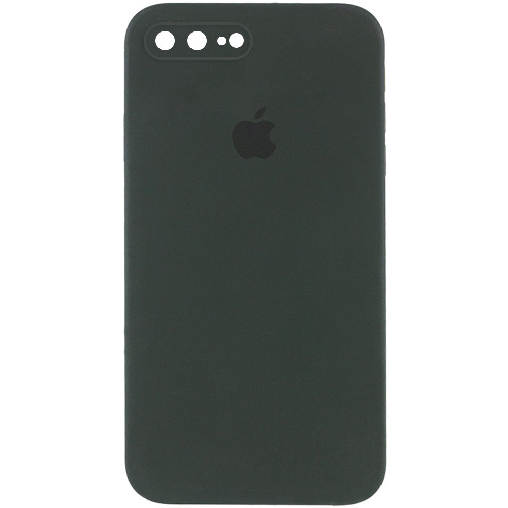 

Чехол Silicone Case Square Full Camera Protective (AA) для Apple iPhone 7 plus / 8 plus (5.5"), Зеленый / black green