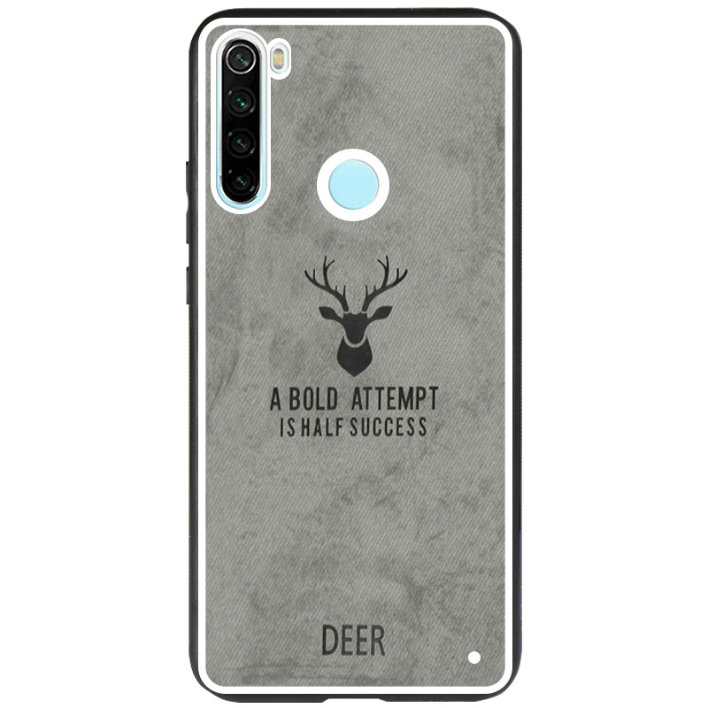 

TPU+Textile чехол Deer для Xiaomi Redmi Note 8 Серый