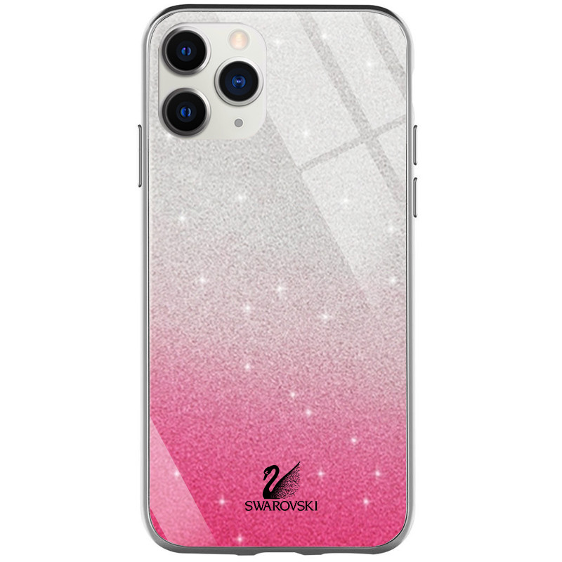 

TPU+Glass чехол Swarovski для Apple iPhone 11 Pro Max (6.5"), Малиновый