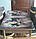 Раскладной обеденный кухонный комплект стол и стулья с 3D рисунком "Два букета" ДСП стекло 70*110 Лотос-М 3д, фото 4
