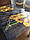 Розкладний обідній кухонний комплект стіл і стільці з 3D малюнком "Жовта гербера" ДСП скло 70*110 Лотос-М 3д, фото 2
