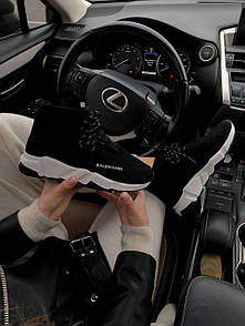 Жіночі кросівки Balenciaga Speed Lace-Up "Black / White" 39