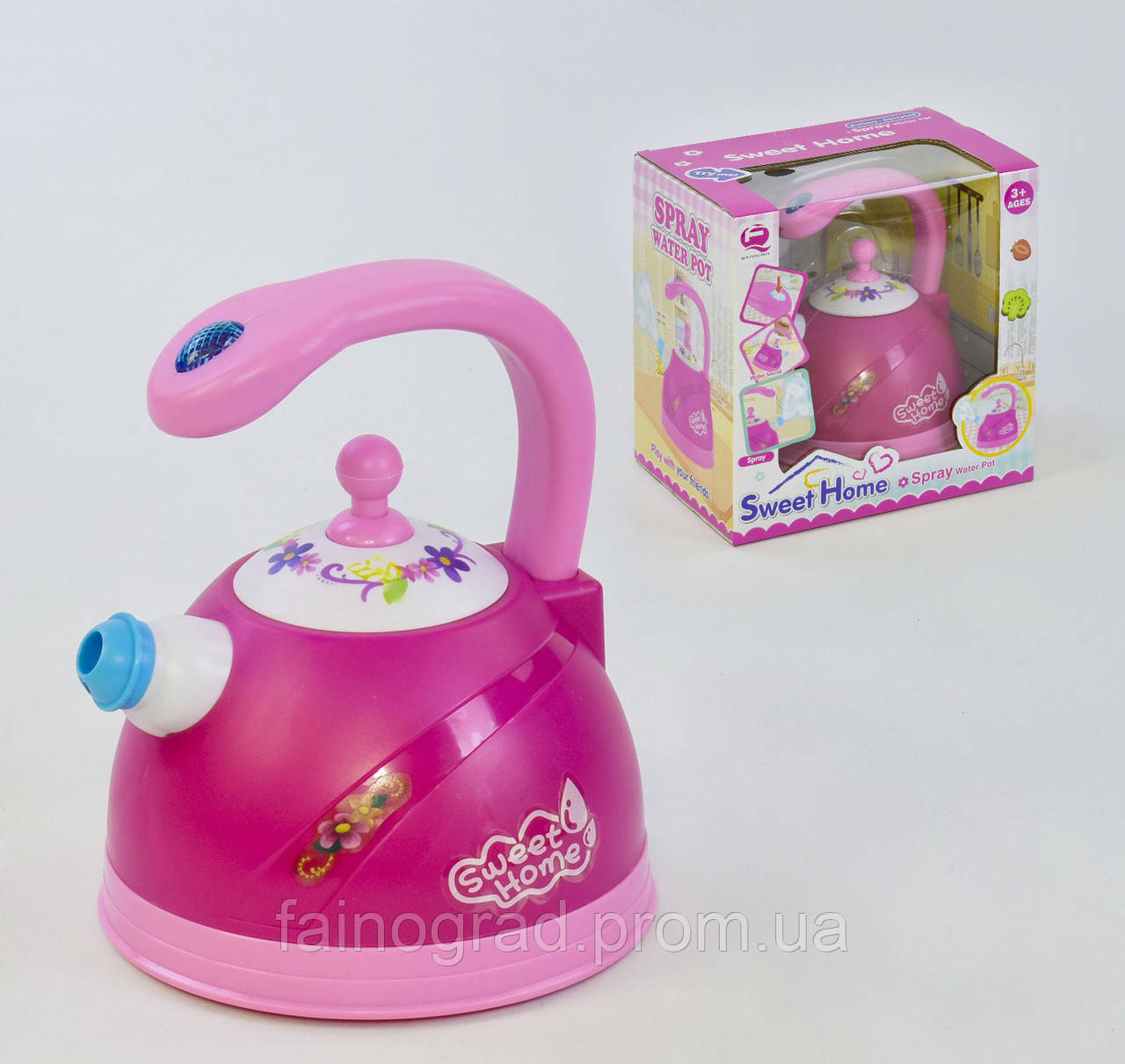 

Чайник игровой Small Toys QF 2901P проигрывает реалистичные звуки и выпускает пар Розовый 2-72514, КОД: