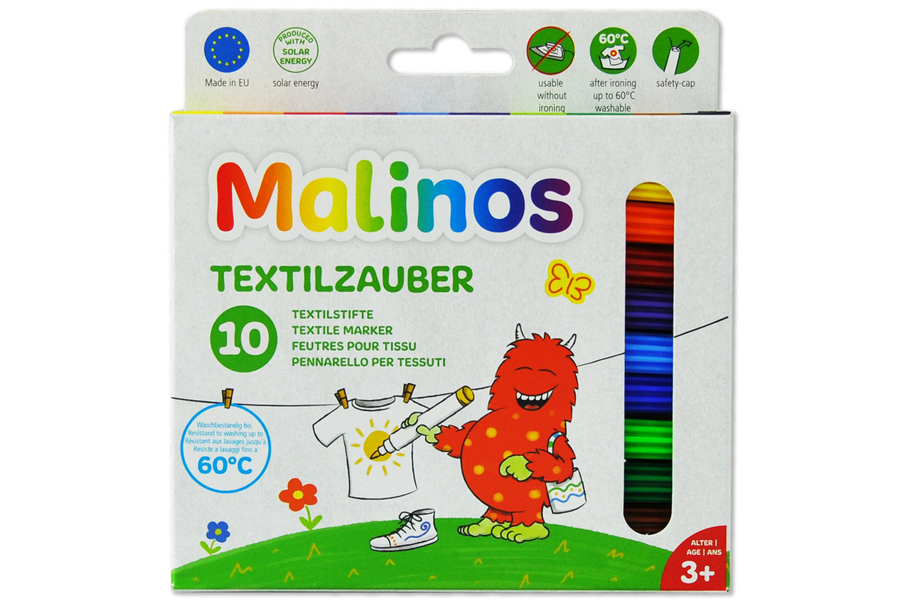 

Фломастеры текстильные Malinos Textil 10 шт