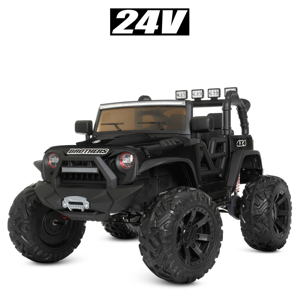 

Детский электромобиль Jeep (2 мотора по 200W, 2аккум, MP3, USB, TF, EVA) Джип Bambi M 4296EBLR-2(24V) Черный