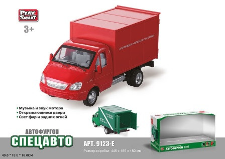 

Вантажівка PLAY SMART 9123-E інерц.муз.світ.відкр.дв.кор.40*18,5*18 /12/