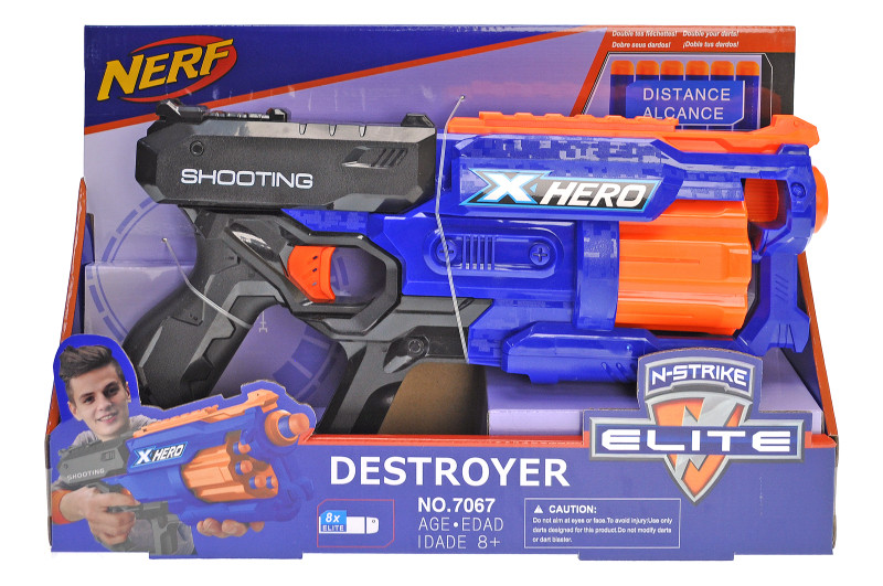 

Бластер "NERF" на поролонових патронах в кор.38*24*8см /32/