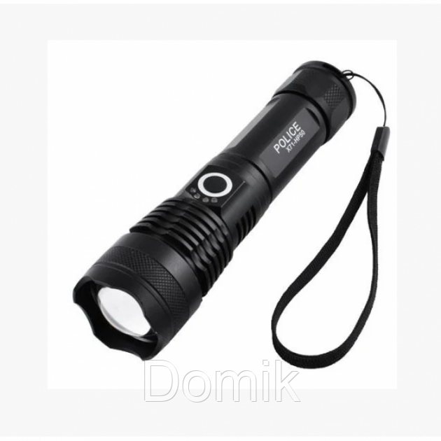 

Ручной фонарь Police X71-P50 ЗУ microUSB, 1x18650/3xAAA, zoom, индикация заряда, фонарик Police, Черный