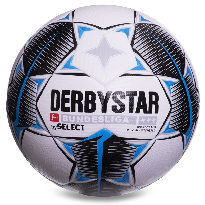 

Мяч футбольный №5 PU Клееный DERBYSTAR FB-2883, Желтый Синий