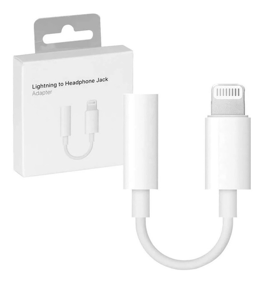 

Адаптер переходник UKC Apple Lightning - 3.5 mm Headphone Jack White, Белый