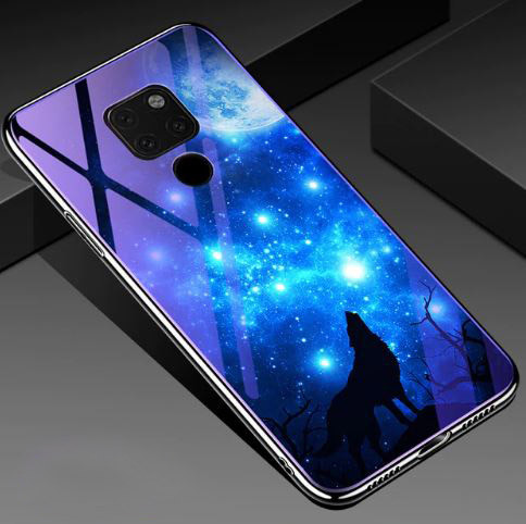 

TPU+Glass чехол Fantasy с глянцевыми торцами для Huawei Mate 20, Лунная ночь