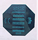 Пластина для стемпинга (металлическая) QA39, фото 5