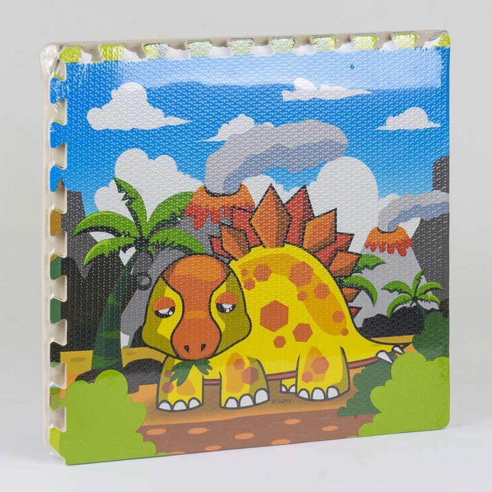 Килимок-пазл ігровий для дітей EVA Динозаври З 36570, 4 шт в упаковці, розмір пазла 60*60 см