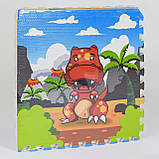 Килимок-пазл ігровий для дітей EVA Динозаври З 36570, 4 шт в упаковці, розмір пазла 60*60 см, фото 2