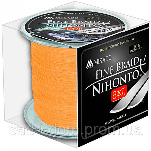 

Шнур рыболовный Mikado Nihonto Fine Braid 300 м 0.40 мм 34.90 кг Orange, Оранжевый