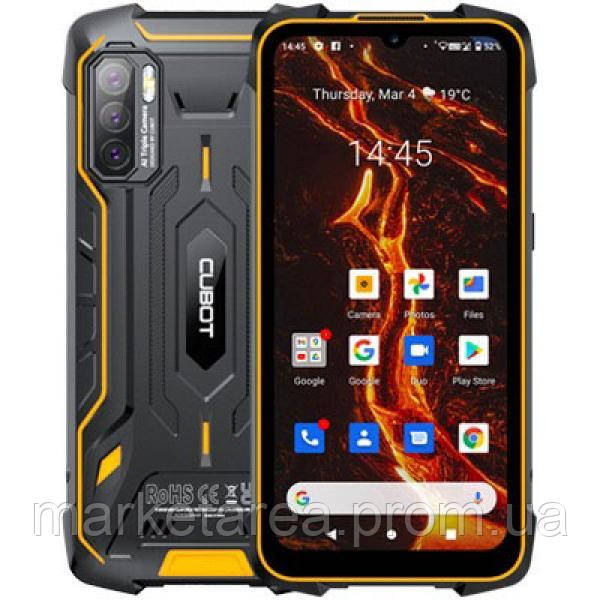 

Смартфон противоударный с мощной батареей и нфс Cubot KingKong 5 Pro black-orange 4/64 (Гарантия 12 мес), Черный