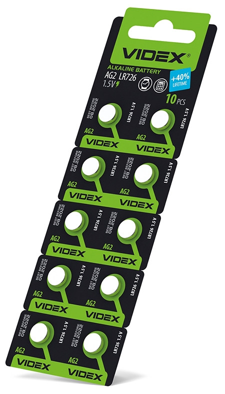Батарейка для часов Videx G2 LR726 Alkaline таблетка часовая
