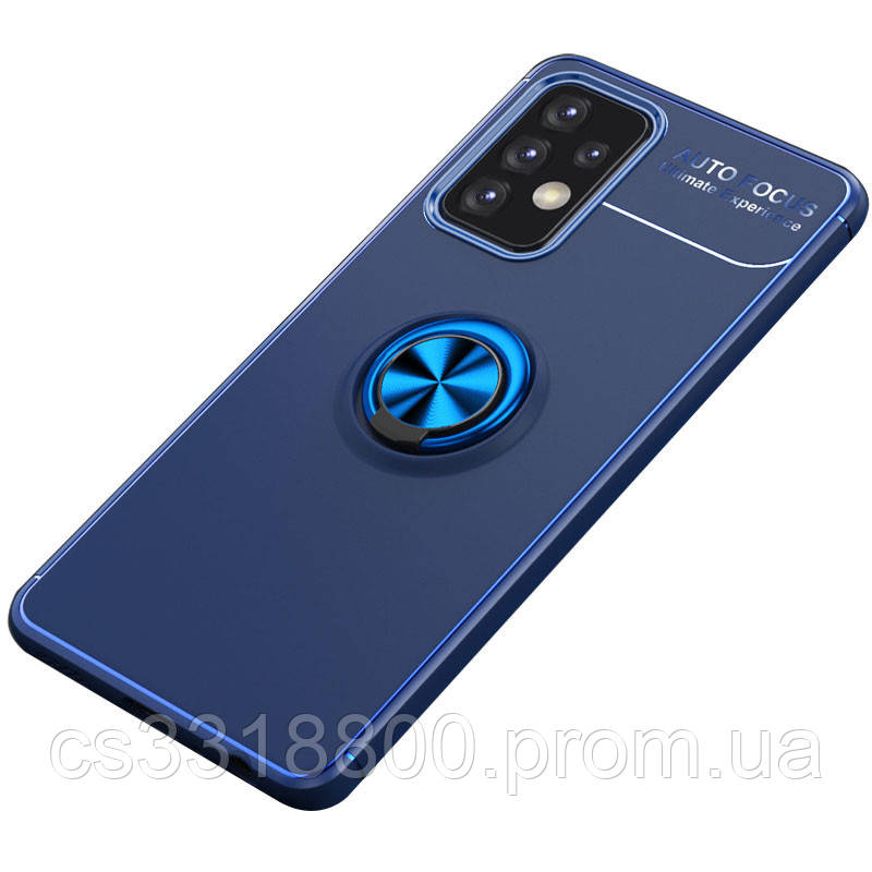 

TPU чехол Deen ColorRing под магнитный держатель (opp) для Samsung Galaxy A32 4G Синий / Синий