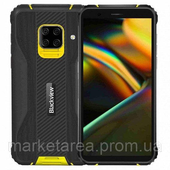 

Смартфон защищенный с 4 камерами и нфс на 2 симки Blackview BV5100 Pro Yellow 4/64 гб NFC (Гарантия 12 мес), Желтый