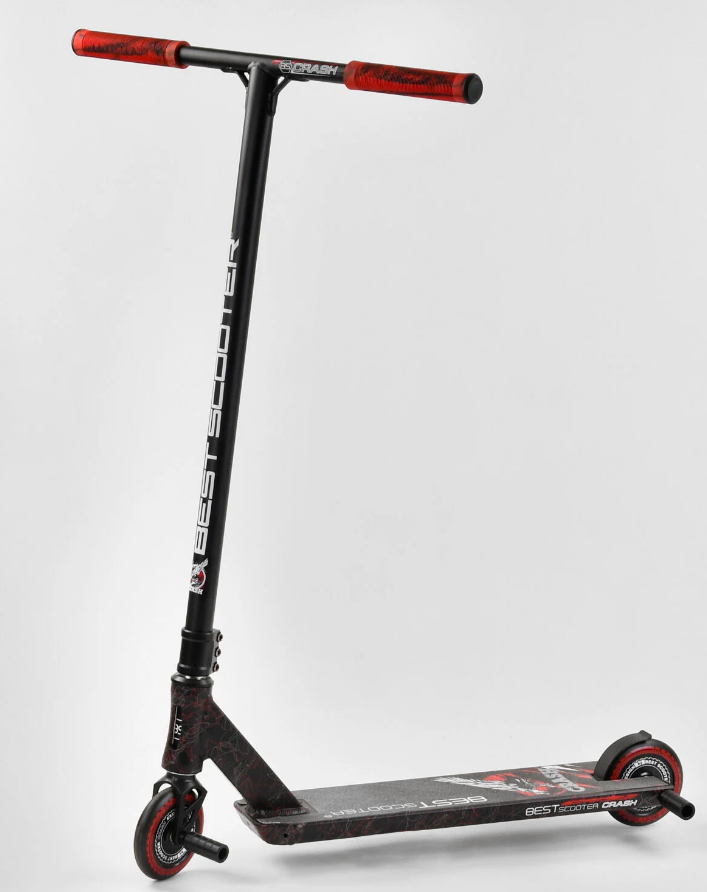 

Самокат трюковый Best Scooter "CRASH" HIC-система, ПЕГИ, алюминиевый диск и дека Black/Red (102311), Черный с красным