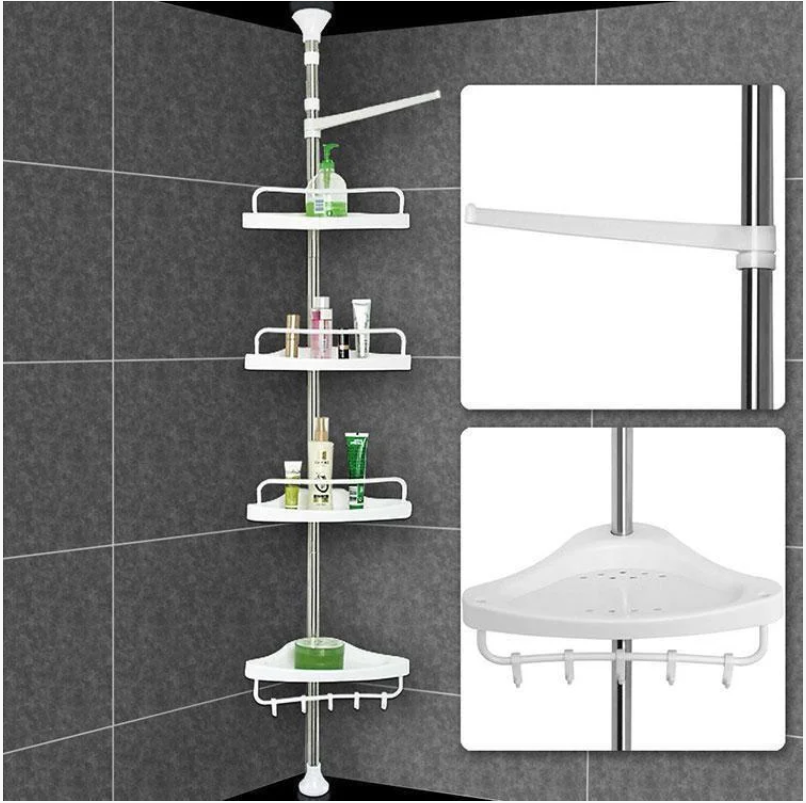 

Полка для ванной комнаты Aidesen Multi Corner, угловая, телескопическая этажерка