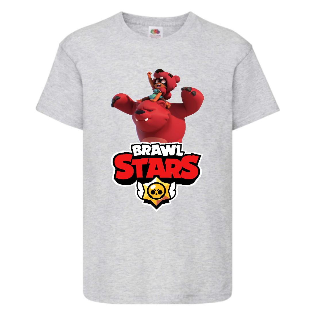 

Футболка детская Бравл Старс Нита (Brawl Stars Nita) Серый 164