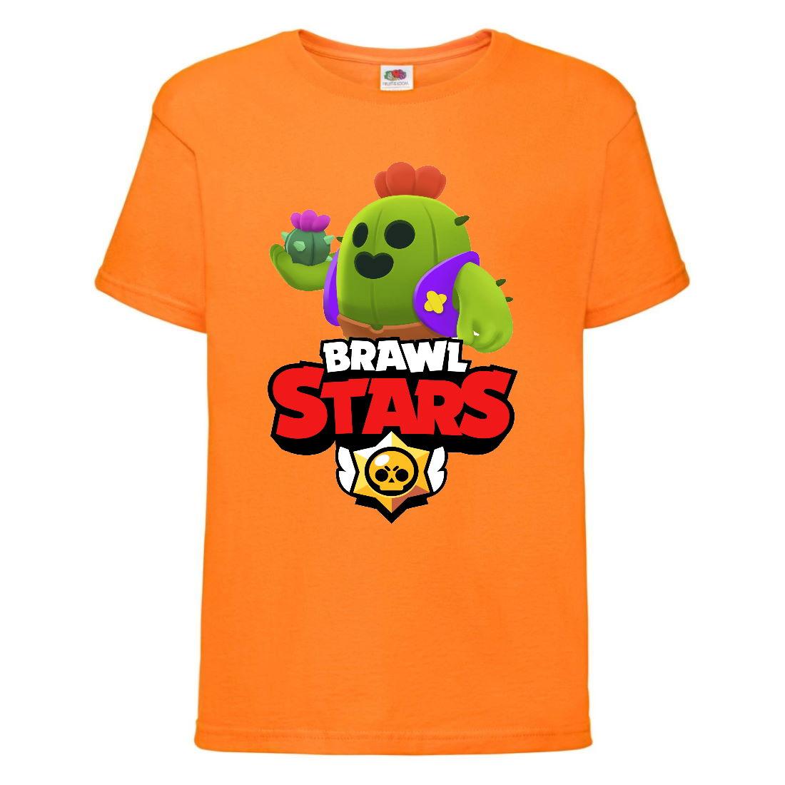 

Футболка детская Бравл Старс Спайк (Brawl Stars Spike) Оранжевый 152