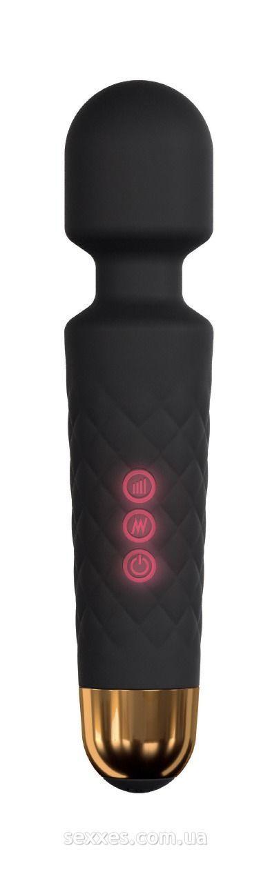 

Минивибромассажер Dorcel Wand Wanderful Black мощный, водонепроницаемый, 18 режимов работы