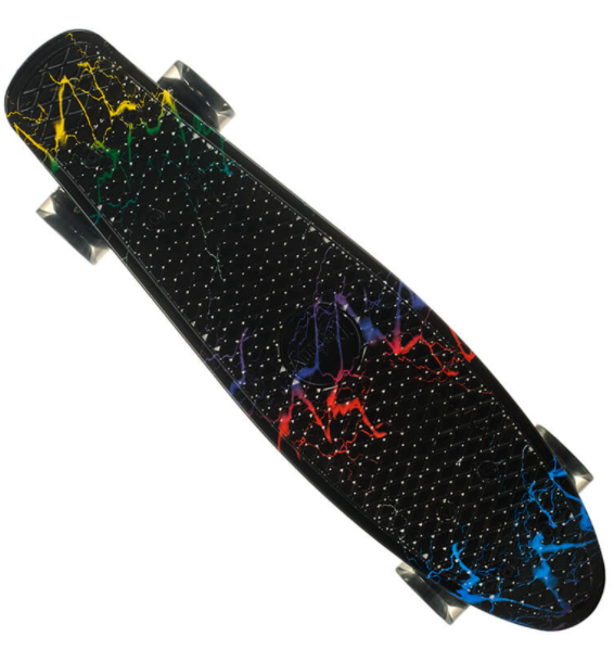 

Пени Борд детский с светящимися колесами. Скейт Penny Board, молния, Разные цвета