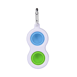 Сенсорна іграшка-брелок Simple Dimple, подвійний Антистрес, Симпл Дімпл Pop it fidget, фото 2