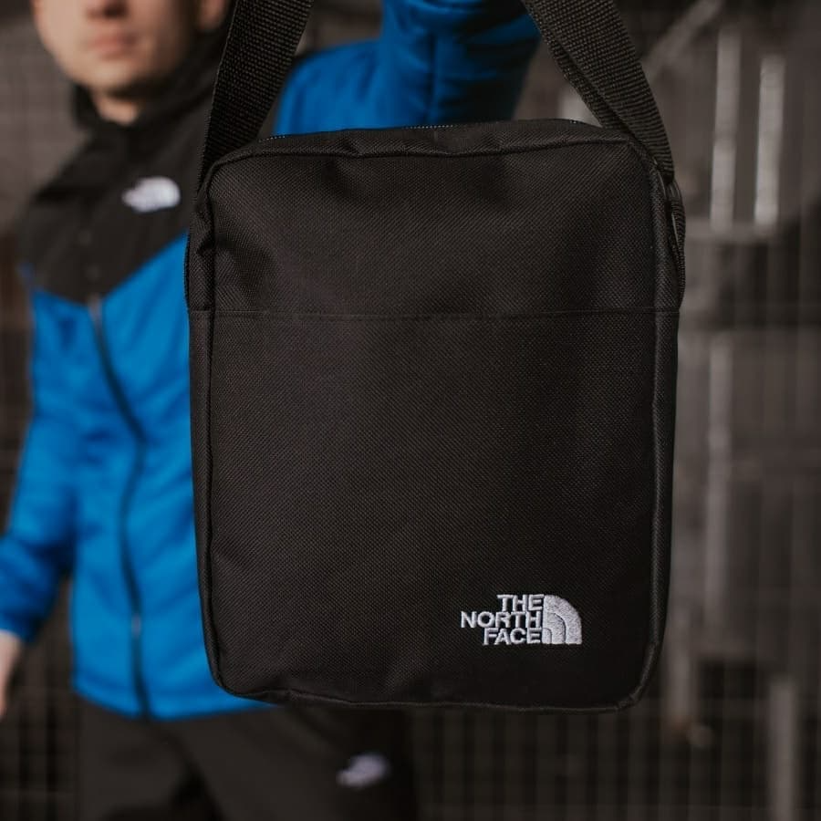 

Мужская сумка через плечо The North Face черная спортивная тканевая барсетка TNF мессенджер ТНФ цвет черный