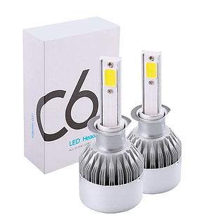 Комплект автомобильных LED ламп C6 H1 / Светодиодные лампы / Ближний, дальний свет, фото 2