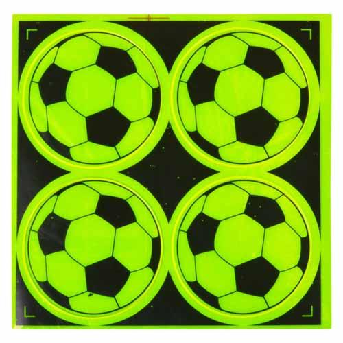 10x Світловідбиваючі наклейки стікери для одягу дитячі, футбольний м`яч