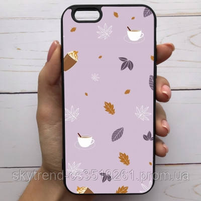 

Чехол Mood для iPhone 6/6s с рисунком Кофе и листочки SKL68-286983, Разные цвета