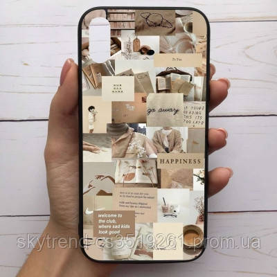 

Чехол Mood для iPhone Xr с рисунком Бежевый коллаж happiness SKL68-287462, Разные цвета