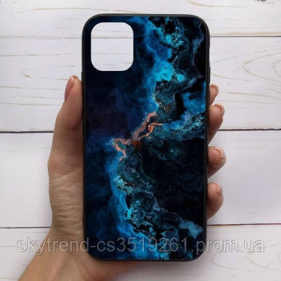 

Чехол Mood для iPhone 11 с рисунком Мрамор глубокий синий SKL68-288558, Разные цвета