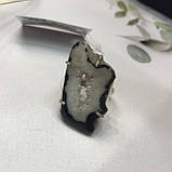 Агат срез 17,5 р. агатовая жеода кольцо с камнем жеода агата в серебре Индия, фото 4
