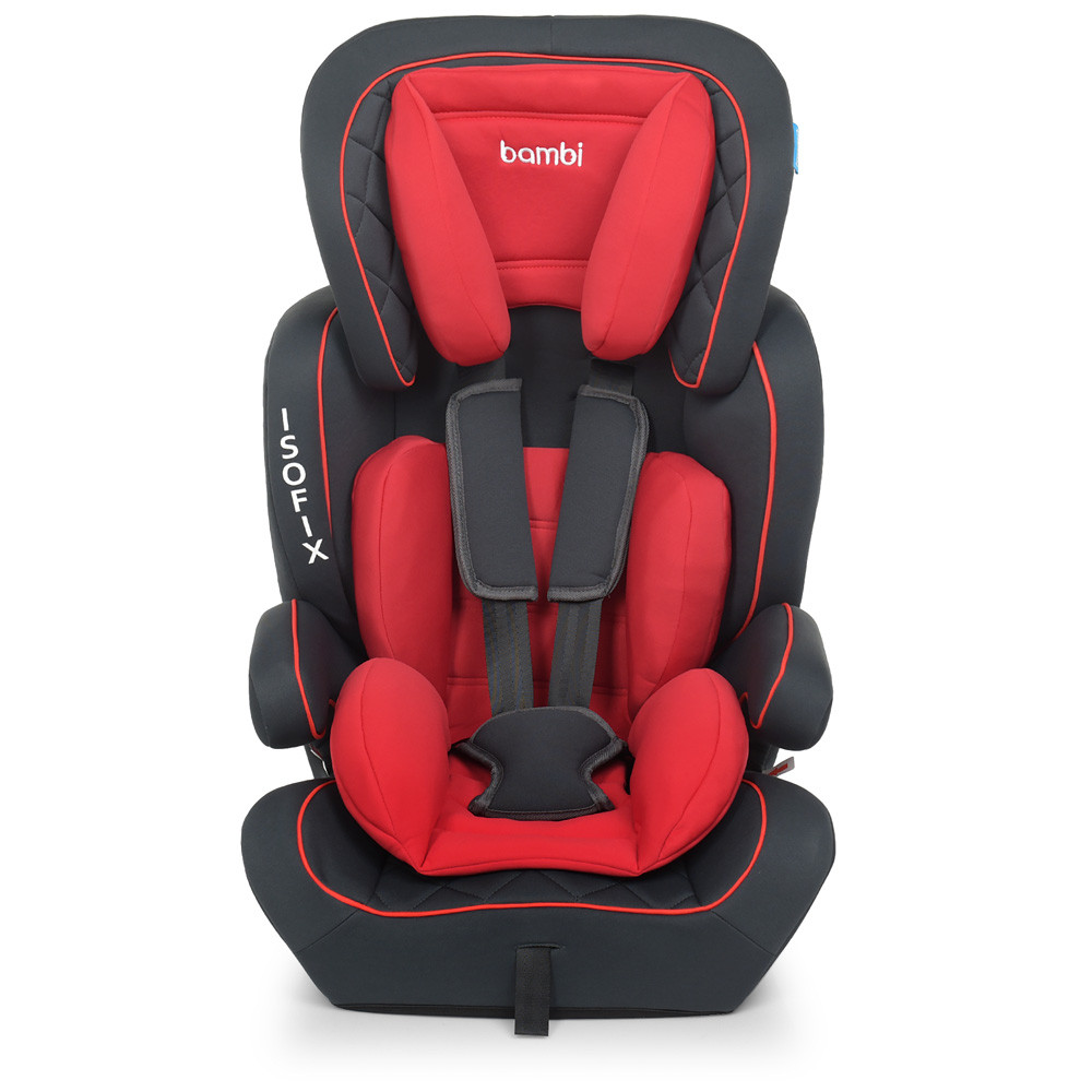 

Автокресло детское с бустером Isofix Bambi M 4250 Red, группа 1+2+3, Красный