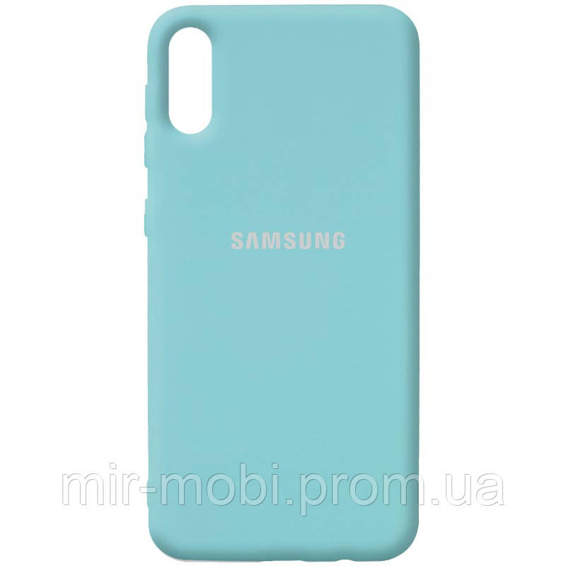 

Чехол Silicone Cover Full Protective (AA) для Samsung Galaxy A02, Бирюзовый / ice blue