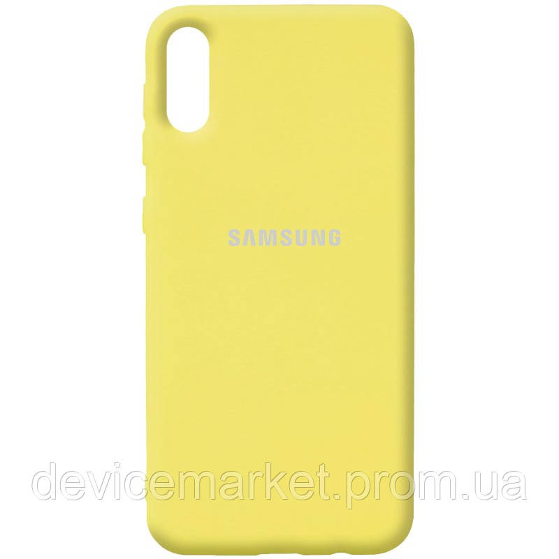 

Чехол Silicone Cover Full Protective для Samsung Galaxy A02 Желтый / Yellow