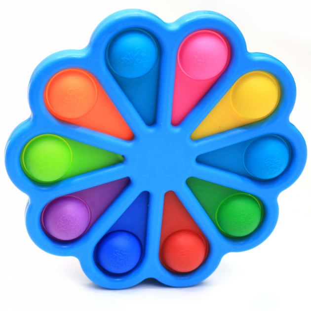 

Игрушка детская антистресс Pop It Simple Dimple Цветок голубая (SD001LB), Голубой