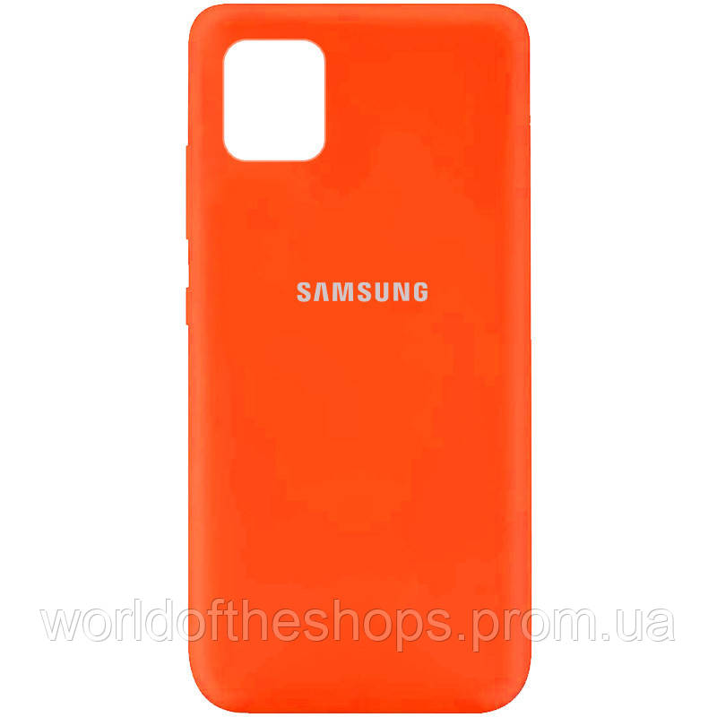 

Чехол Silicone Cover Full Protective (AA) для Samsung Galaxy Note 10 Lite (A81), Оранжевый / neon orange